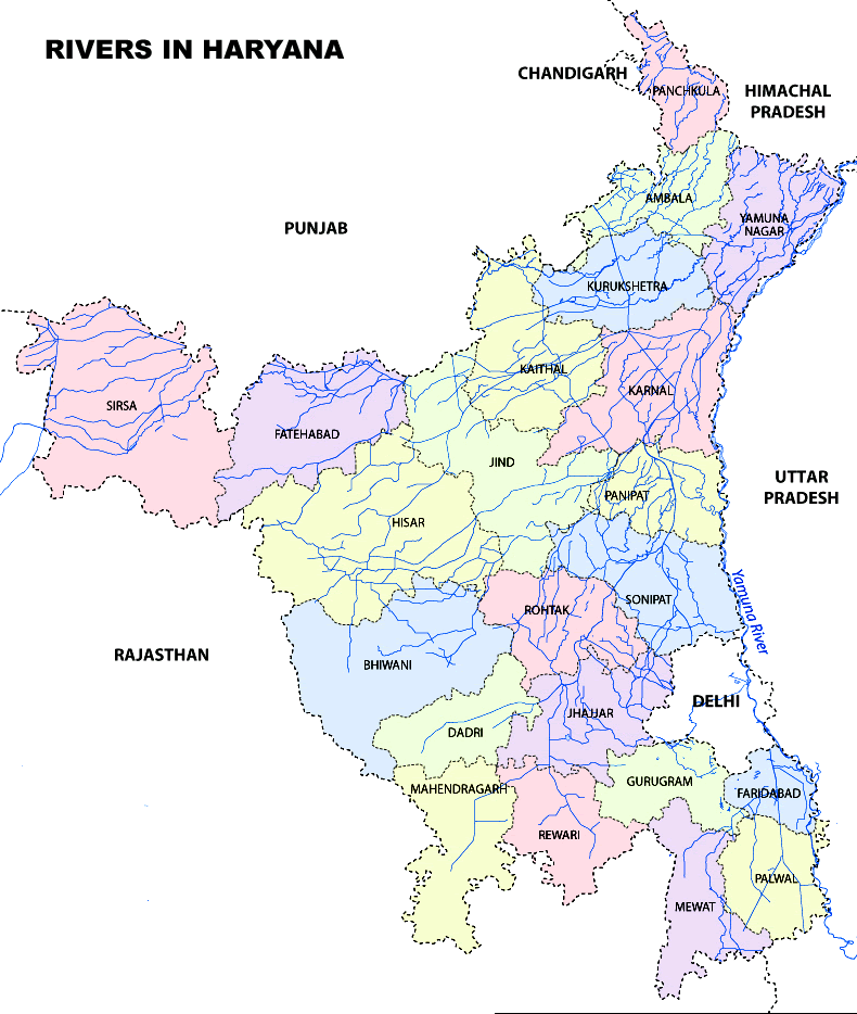 haryana rivers map